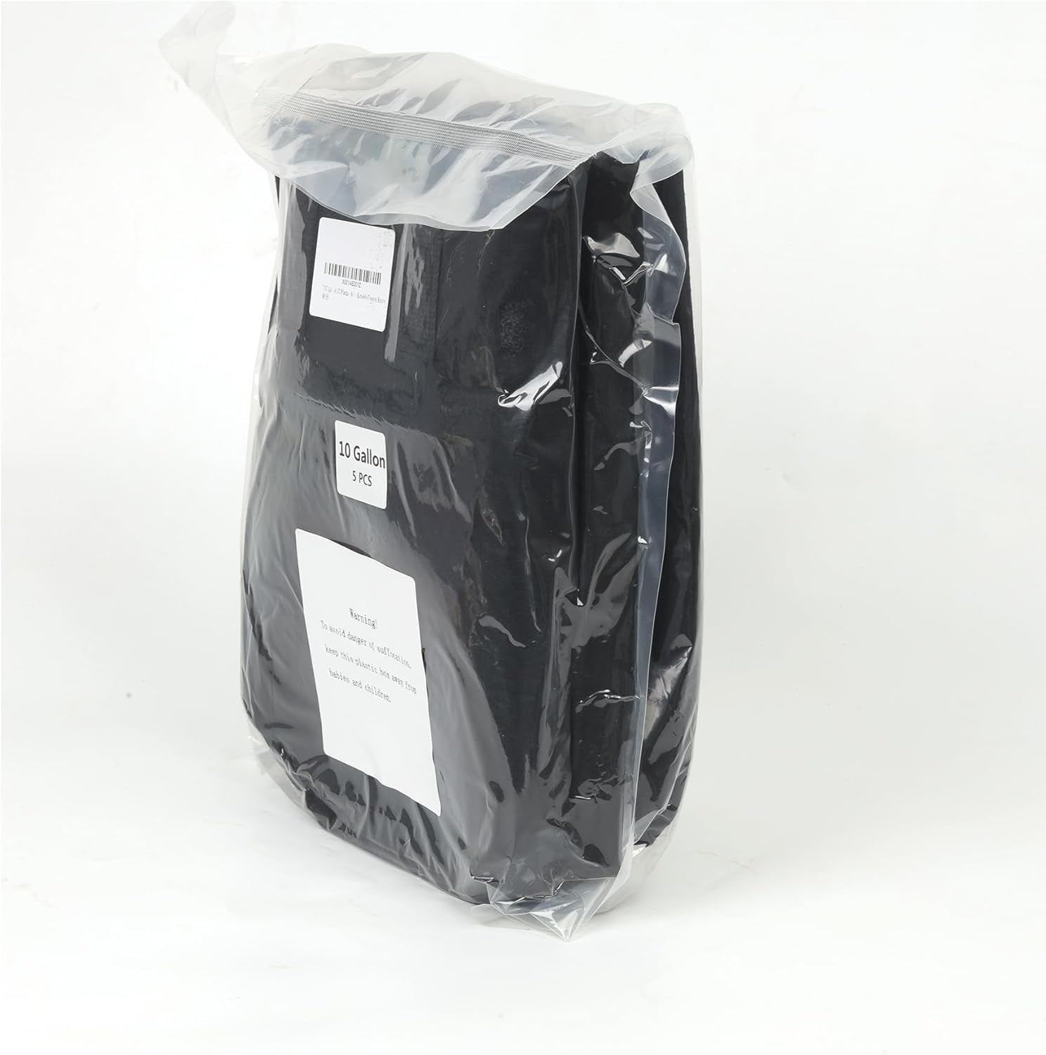 Fabric Plant Grow Bags with Handle 10 Gallon Pack of 5, Heavy Duty Nonwoven Smart Garden Pot Thickened Aeration Nursery Container Black for Outdoor Potato, Tomato, Chili, Carrot and Vegetables